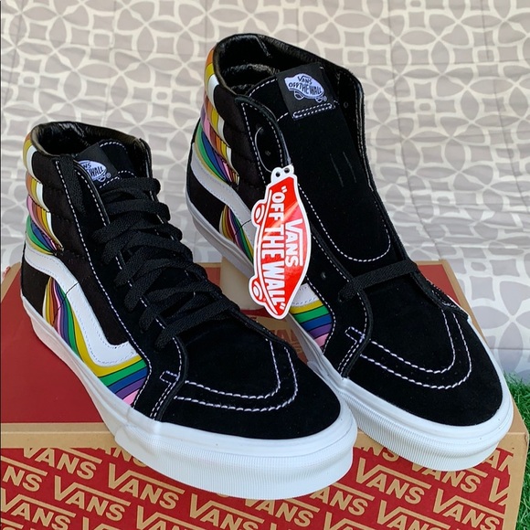 VANS SK8-Hi REISSUE REFRACT TRUE WHITE/MULTI MEN’s - Picture 2 of 16